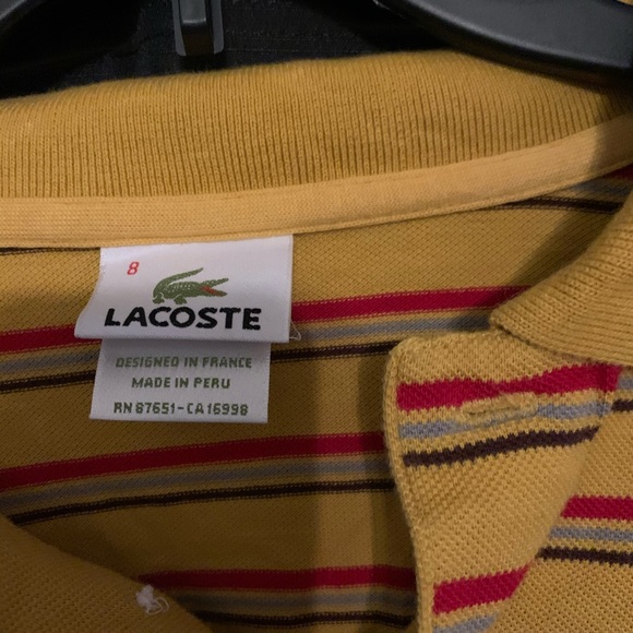 Stripped long sleeve Lacoste Polo - Picture 3 of 3